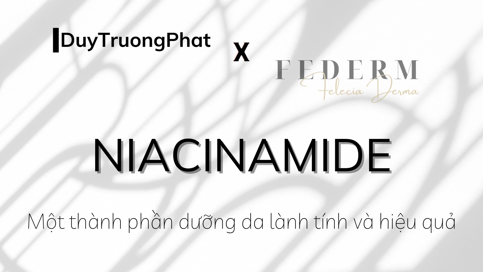 NIACINAMIDE – MỘT THÀNH PHẦN DƯỠNG DA LÀNH TÍNH VÀ HIỆU QUẢ