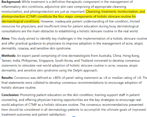 Treatment trong chu trình chăm sóc da (Nguồn: PubMed)